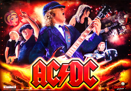 The AC/DC backglass