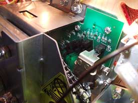 Inside the crane housing