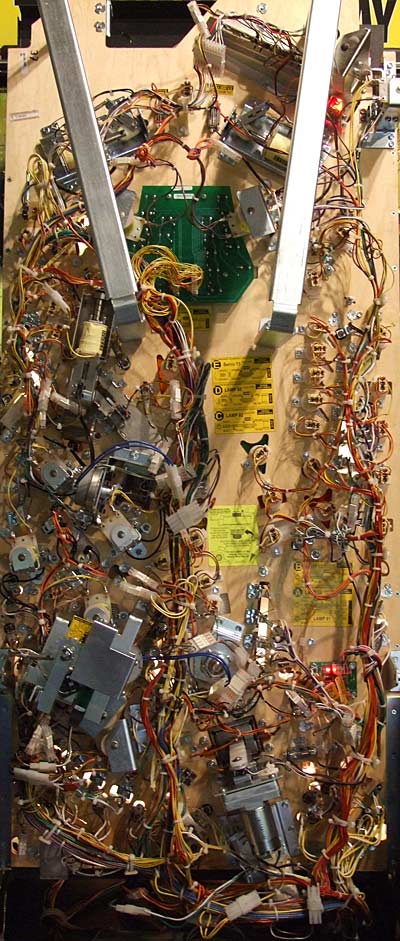 The underside of the playfield