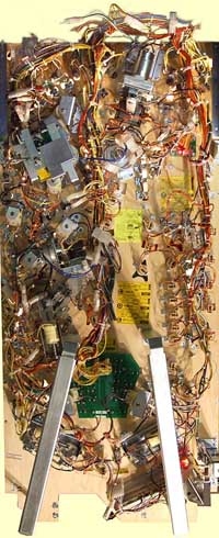 The underside of the playfield