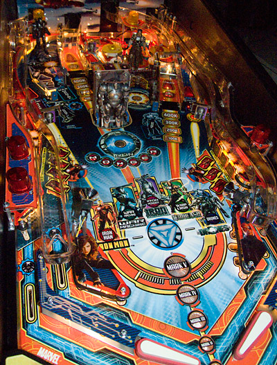 The playfield shot with a flash