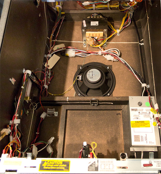 Inside the cabinet