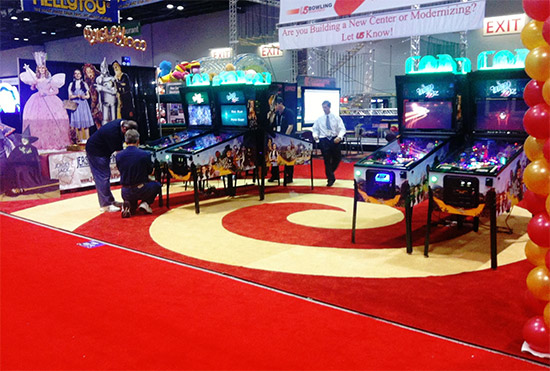 The eight The Wizard of Oz machines at IAAPA