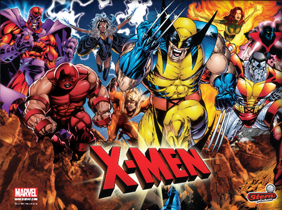 X-Men Pro backglass