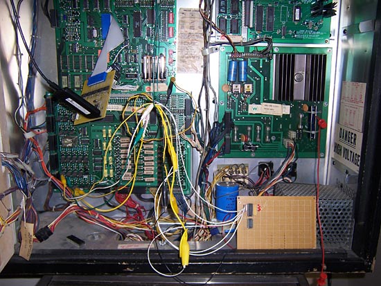 The proto board inside the Firepower 