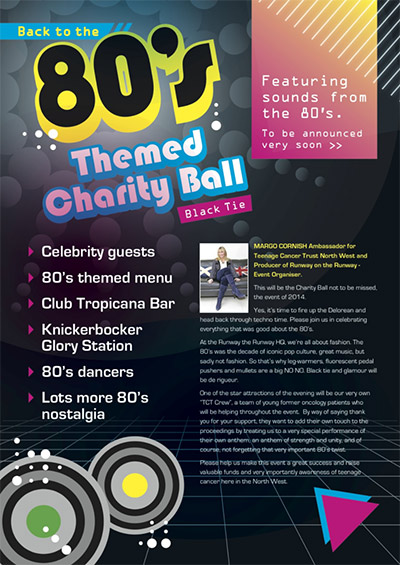 The flyer for Back to the '80s
