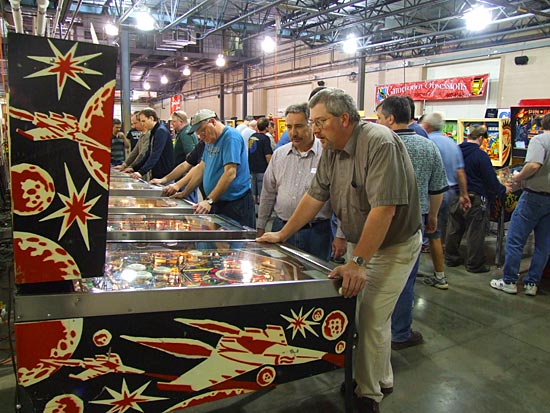 Visitors to the show