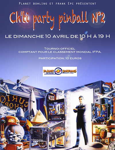 The poster for the Ch'ti Pinball Party