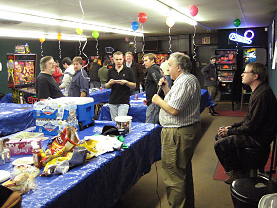 Lloyd raffling off, in his words, “valuable crap”