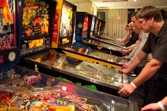 Players in the free play area