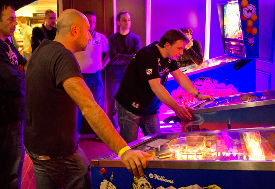 Erwin plays Dirty Harry as Daniele watches