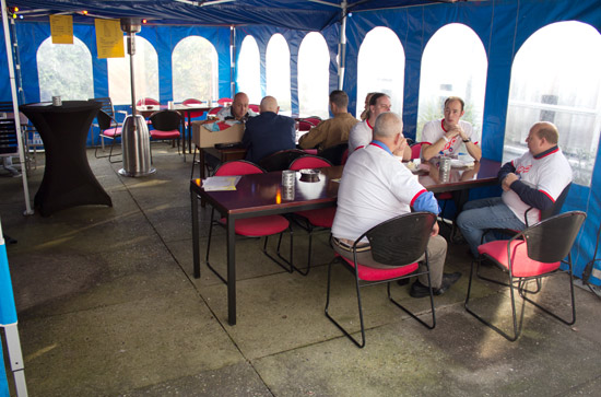 The smoking area