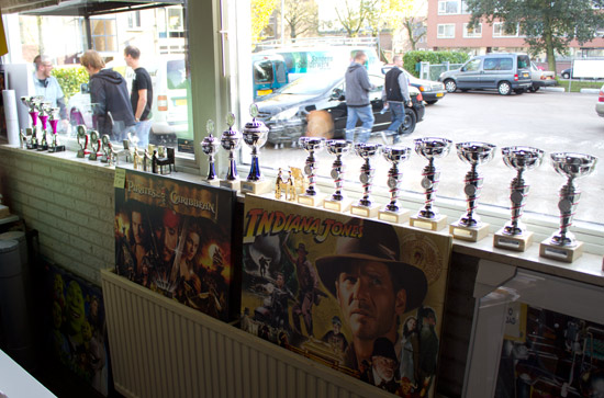 The trophies for the tournaments