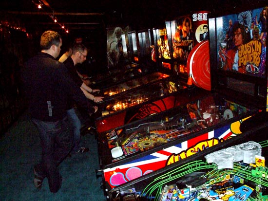 Players in the main hall