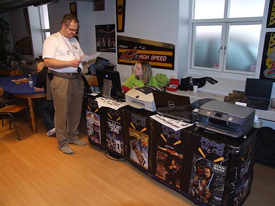 The registration desk