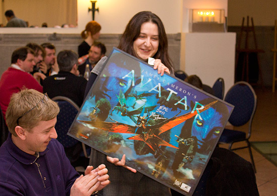 The lucky winner of the signed Avatar translite
