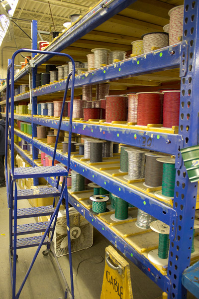 The wire stock shelves