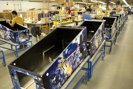Avatar cabinets are completed on the line