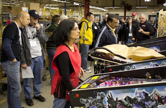 Tour guests watch final testing