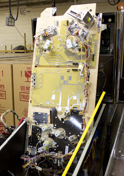 NBA with PCBs under the playfield
