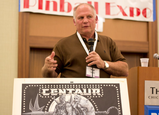Paul Faris with his original Centaur drawing