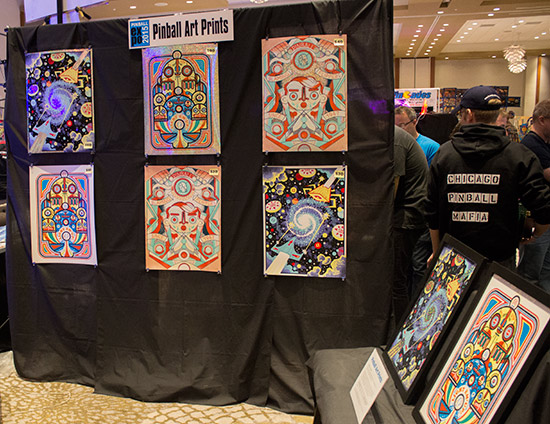 The Pinball Art Prints stand
