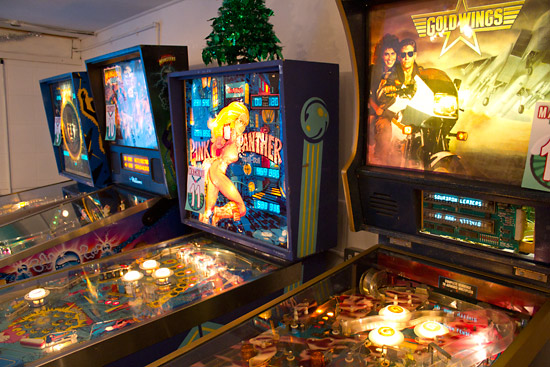 Three of the more unusual games - Spirit, Pink Panther and Gold Wings with a Monster Bash