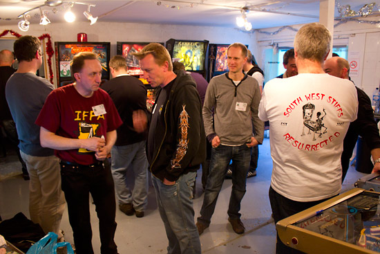 A chance to chat and warm up before the tournament began