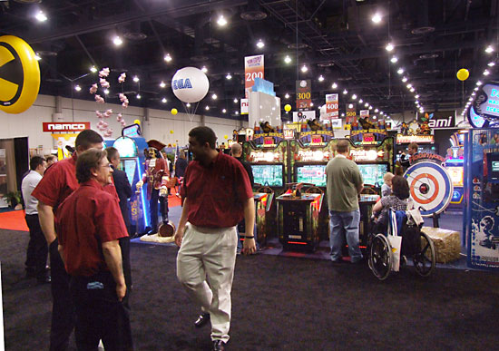 The show hall from the back of the room