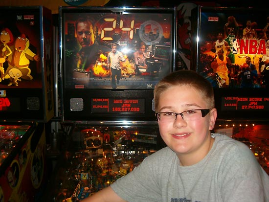 Joshua with his unbeaten score on 24
