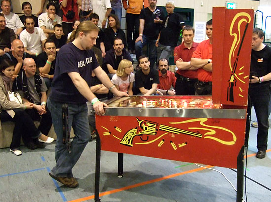 Michael Spiegel plays Sharpshooter in the final...