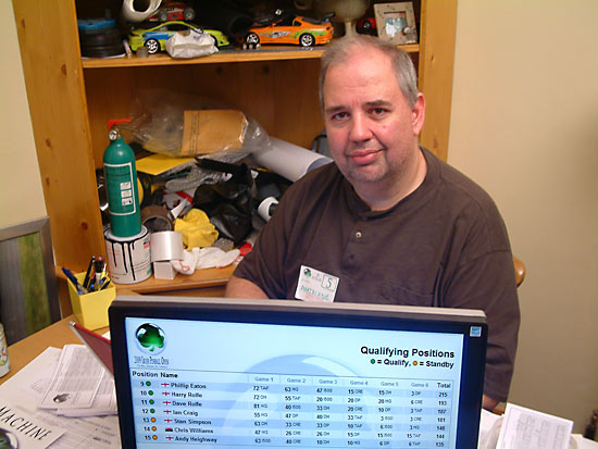 Martin at the tournament desk