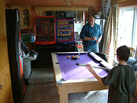 When it wasn't the kitchen table, it was a pool table