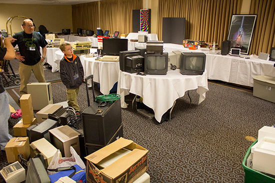 Home computers are being set up in this room