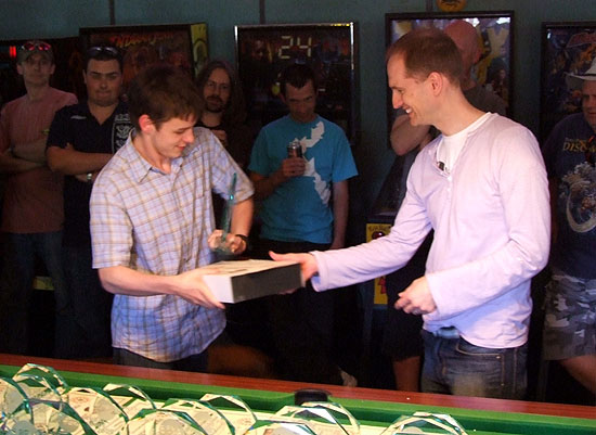 Northern region winner William Dutton receives his trophy & certificate