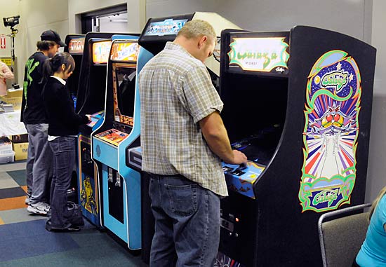Some of the video games at the show