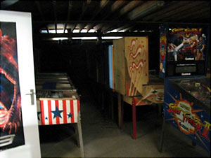 The gameroom before we started to take everything out