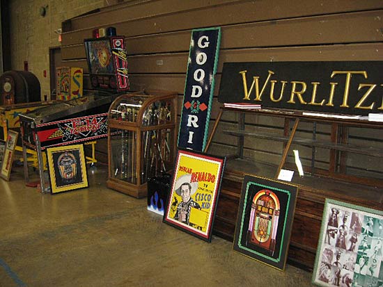Two of only three pinball machines at the show