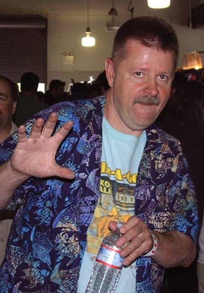 Dan Fontes will not be televised!  Dan is a prolific artist in and out of the pinball spectrum, known for his giant backglass murals at the Pacific Pinball Expo, as well for uncountable locals for the “giraphics” under the 580 highway at the Harrison Street on-ramp.