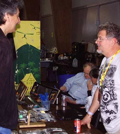 Cliffy is a stalwart  show supporter and was there to chat with fans and sell his famous pinball protectors