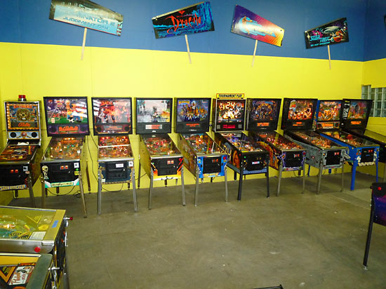 The final line-up of machines