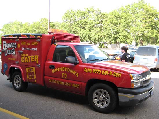 Famous Dave&rsquo;s delivered ribs in this damn fancy rig