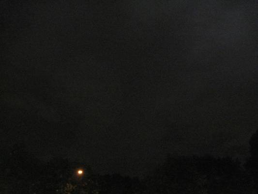 The sky flashing its bolts of light 