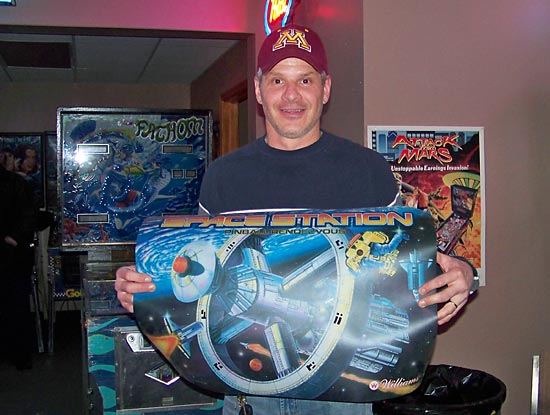 Tim with his prize