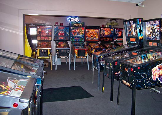Games set up at Pinball Plus