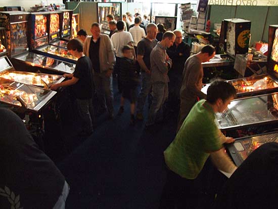 Players in the new roomier building