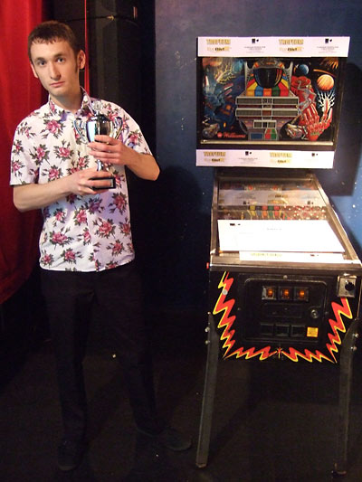 Aleksander with his prize