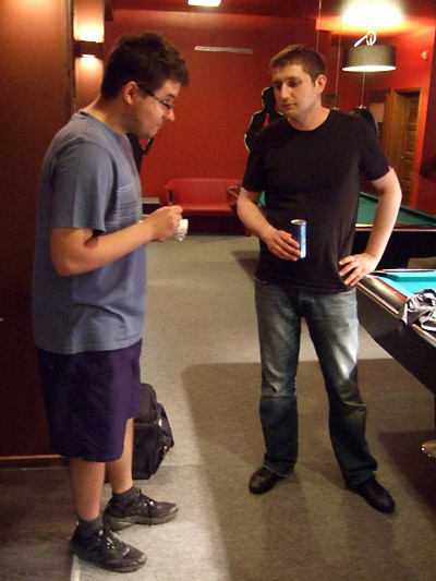 Pawel gives an interview to the local newspaper