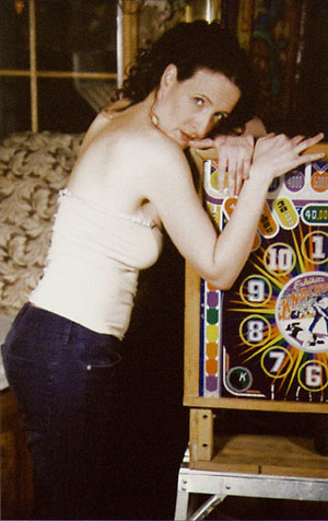 The model in one of the poses for the poster