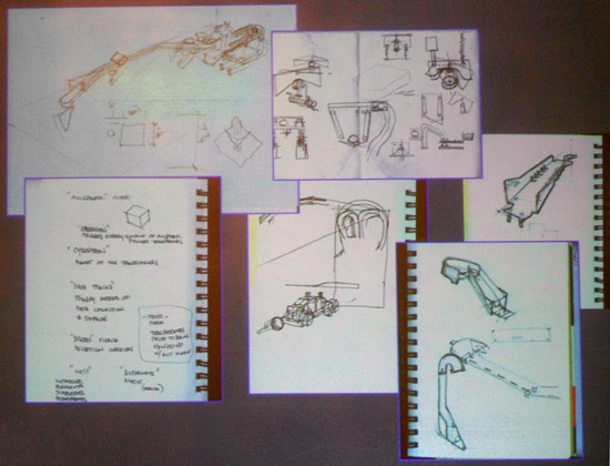 Pages from George's Transformers sketch book